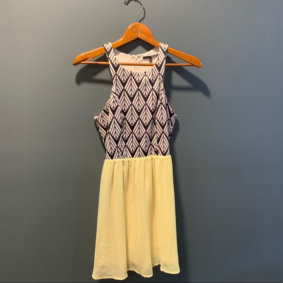 Lulus Prints and the Popper Yellow Print Dress - Picture 4 of 9
